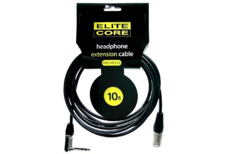 Elite Core EC-PRO-HEX10 10-Feet 1/4-Inch TRS - XLRM Headphone Extension Cable - Image 1